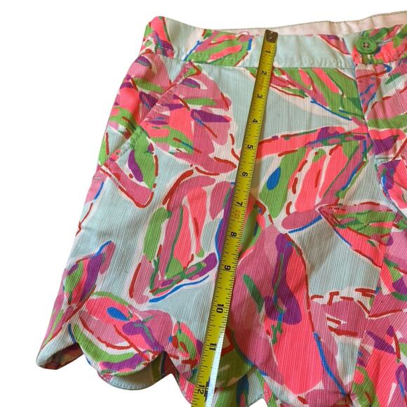 Lilly Pulitzer Buttercup In The Vias Shorts Size 0 Scalloped Edge 5" Inseam - Picture 12 of 13